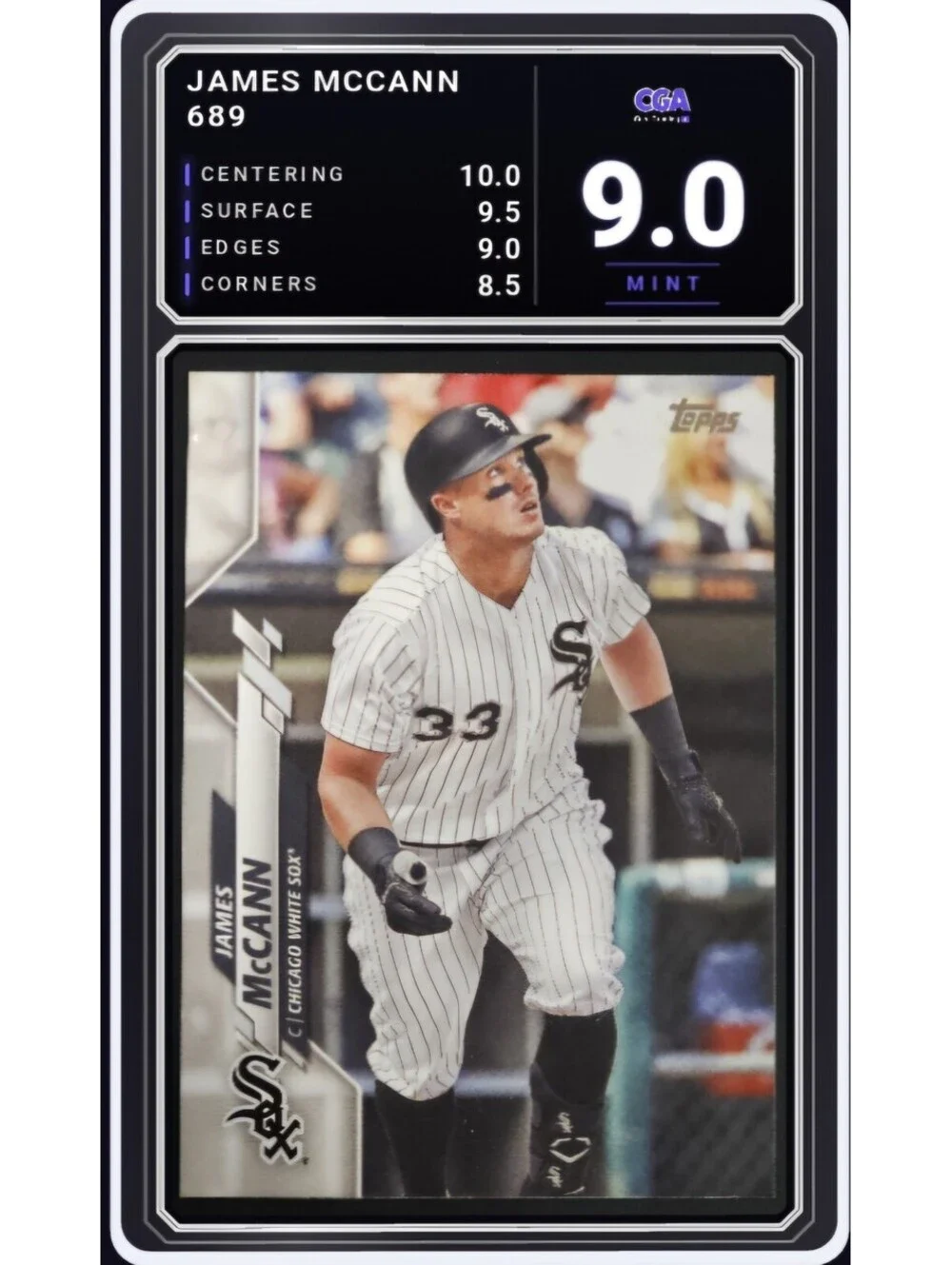 2020 Topps #689 James McCann Chicago White Sox Catcher - CGA 9.0 Digital Grade